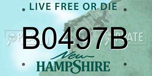 B0497B New Hampshire License Plate