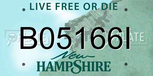 B05166I New Hampshire License Plate