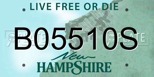 B05510S New Hampshire License Plate