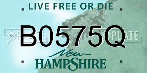 B0575Q New Hampshire License Plate