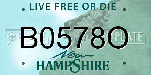 B0578O New Hampshire License Plate