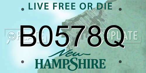 B0578Q New Hampshire License Plate