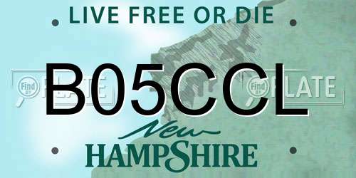 B05CCL New Hampshire License Plate