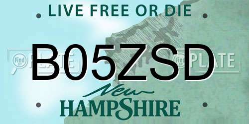 B05ZSD New Hampshire License Plate