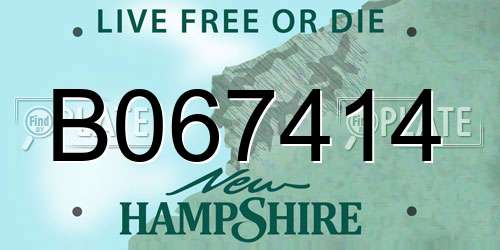 B067414 New Hampshire License Plate