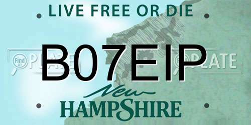 B07EIP New Hampshire License Plate