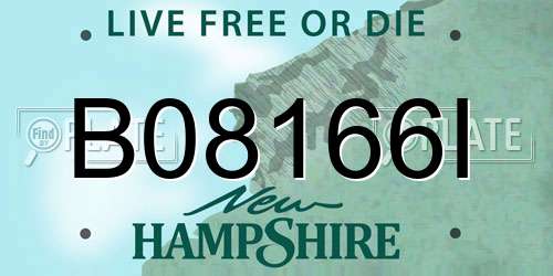 B08166I New Hampshire License Plate