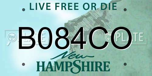 B084CO New Hampshire License Plate