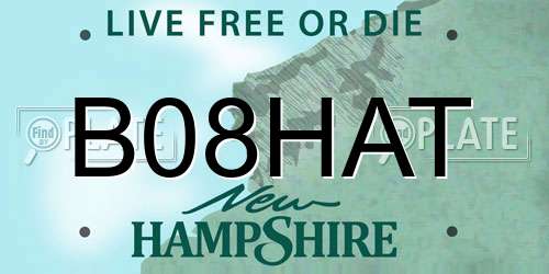 B08HAT New Hampshire License Plate