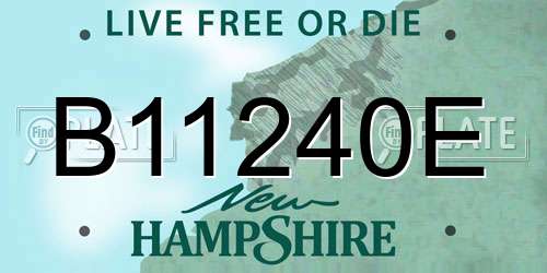 B11240E New Hampshire License Plate