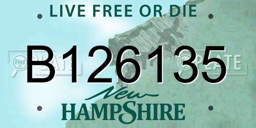 B126135 New Hampshire License Plate
