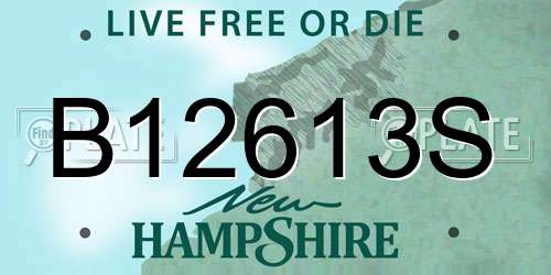 B12613S New Hampshire License Plate