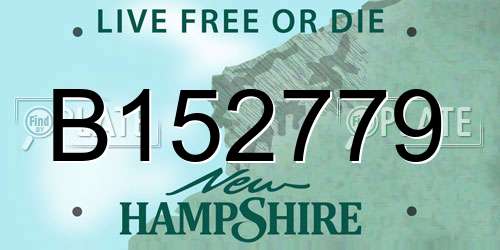 B152779 New Hampshire License Plate