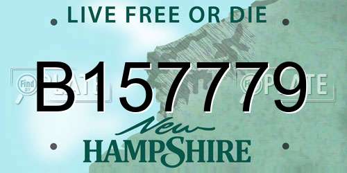 B157779 New Hampshire License Plate