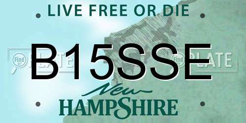 B15SSE New Hampshire License Plate