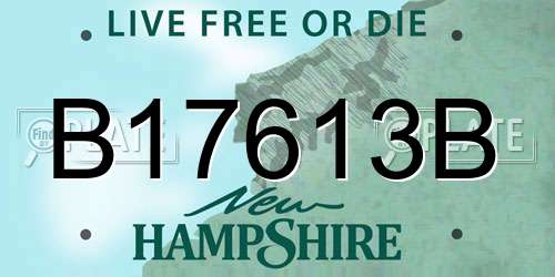 B17613B New Hampshire License Plate
