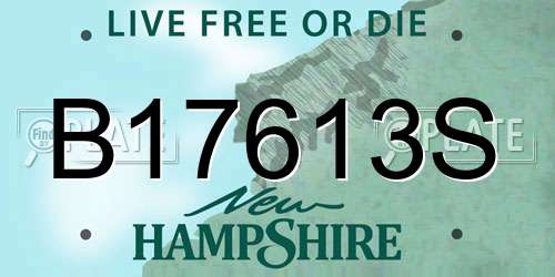 B17613S New Hampshire License Plate
