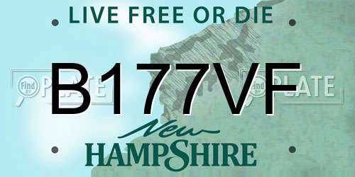 B177VF New Hampshire License Plate
