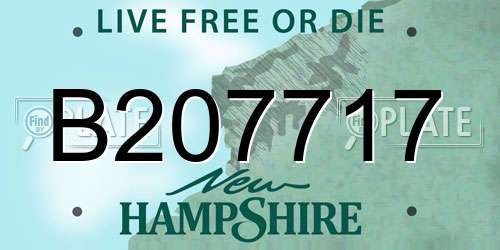 B207717 New Hampshire License Plate