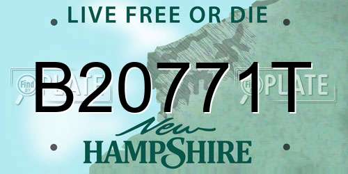 B20771T New Hampshire License Plate