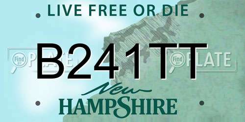 B241TT New Hampshire License Plate