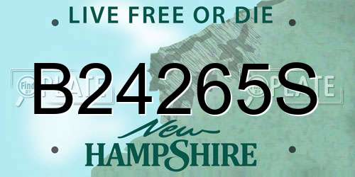 B24265S New Hampshire License Plate