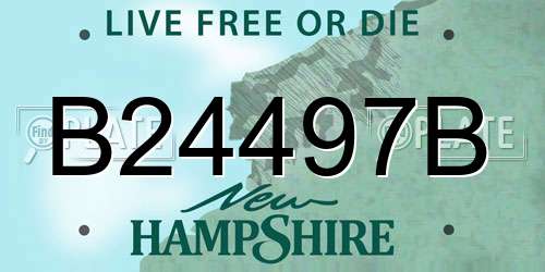 B24497B New Hampshire License Plate