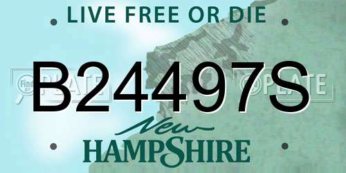 B24497S New Hampshire License Plate