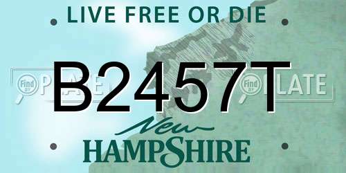B2457T New Hampshire License Plate