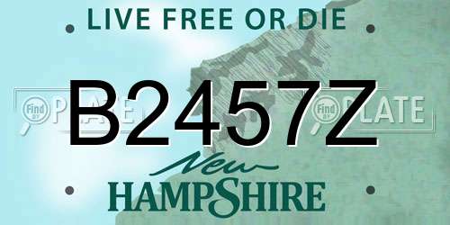 B2457Z New Hampshire License Plate