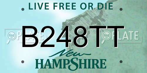 B248TT New Hampshire License Plate
