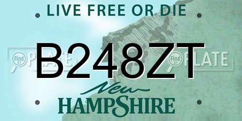 B248ZT New Hampshire License Plate