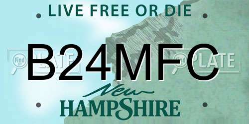 B24MFC New Hampshire License Plate