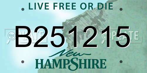B251215 New Hampshire License Plate