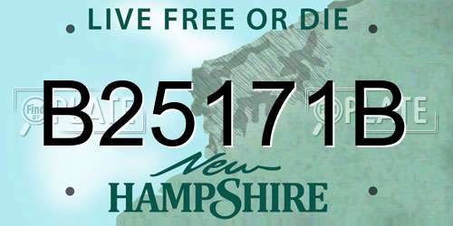 B25171B New Hampshire License Plate