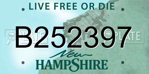 B252397 New Hampshire License Plate