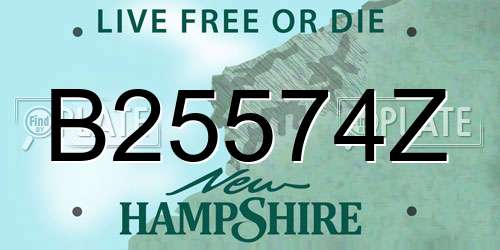 B25574Z New Hampshire License Plate