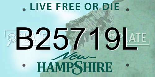 B25719L New Hampshire License Plate