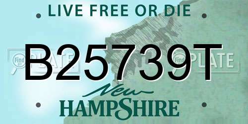 B25739T New Hampshire License Plate