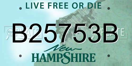 B25753B New Hampshire License Plate