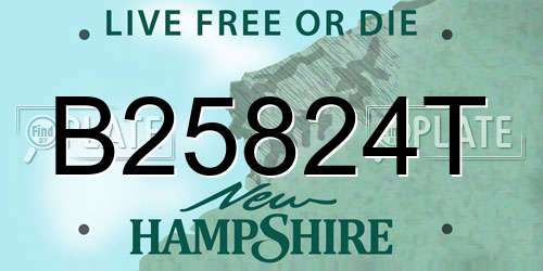 B25824T New Hampshire License Plate