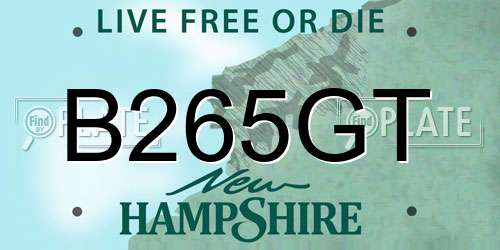 B265GT New Hampshire License Plate