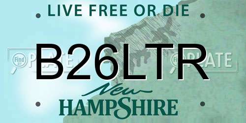 B26LTR New Hampshire License Plate