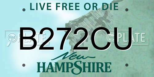 B272CU New Hampshire License Plate