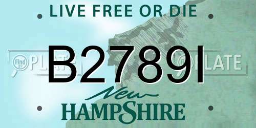 B2789I New Hampshire License Plate