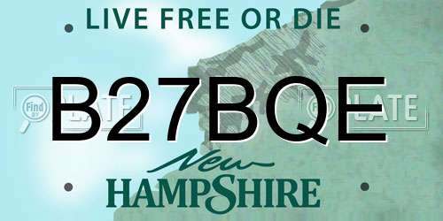 B27BQE New Hampshire License Plate