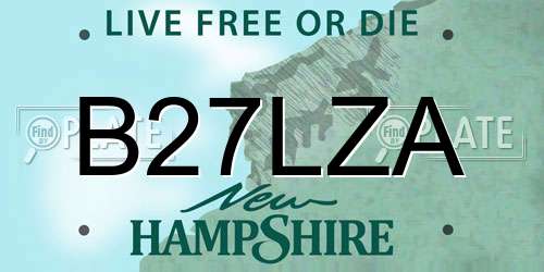 B27LZA New Hampshire License Plate