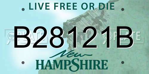 B28121B New Hampshire License Plate