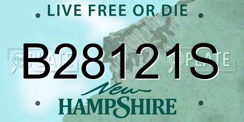 B28121S New Hampshire License Plate