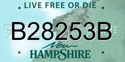 B28253B New Hampshire License Plate